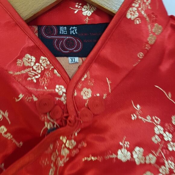 Traditional Chinese Red/Gold Women's Button-up Blouse  Small/Medium Authentic - Picture 5 of 16